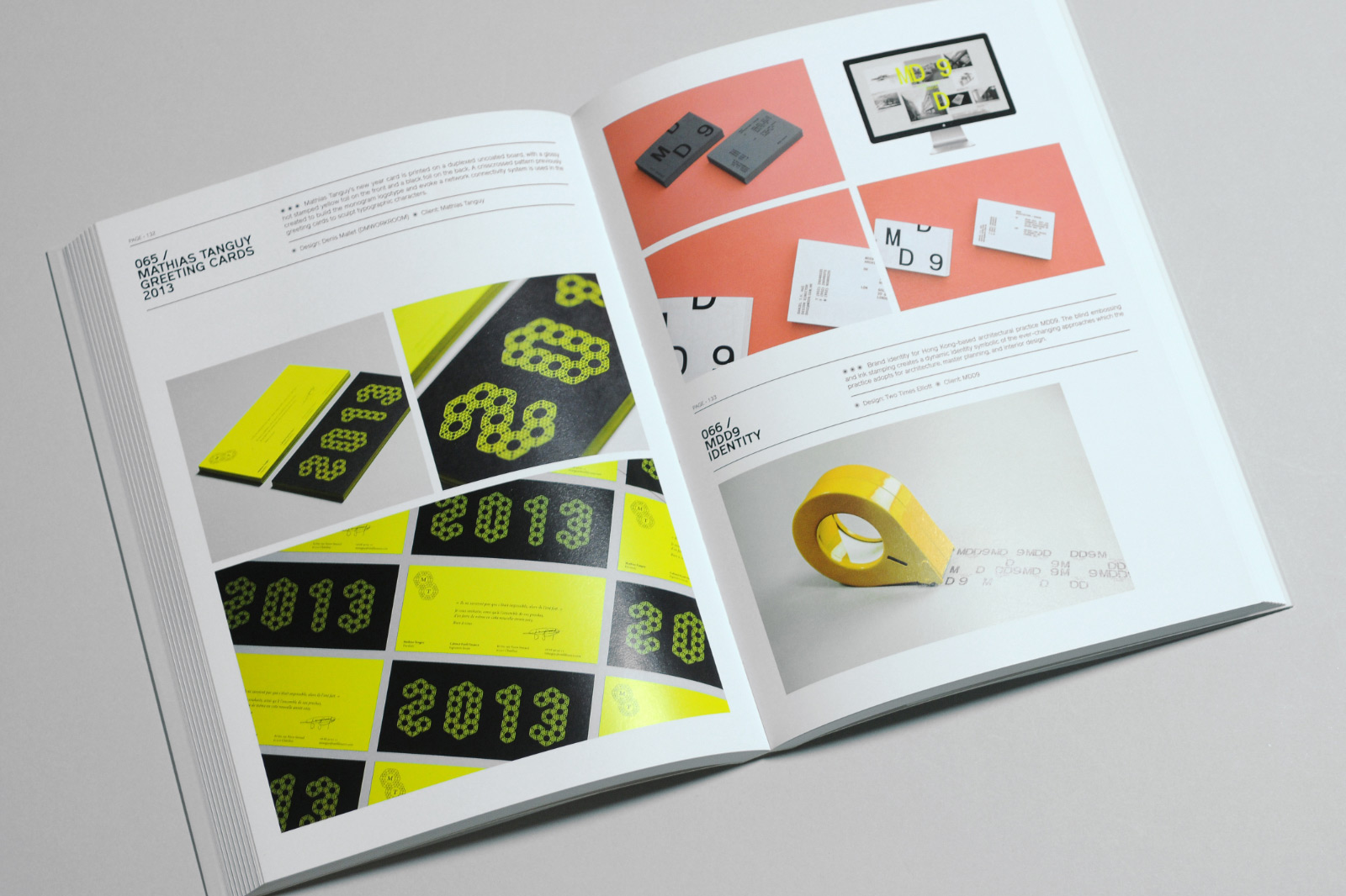 Mathias Tanguy business cards by Europa Studio featured in Graphic Digits publication.