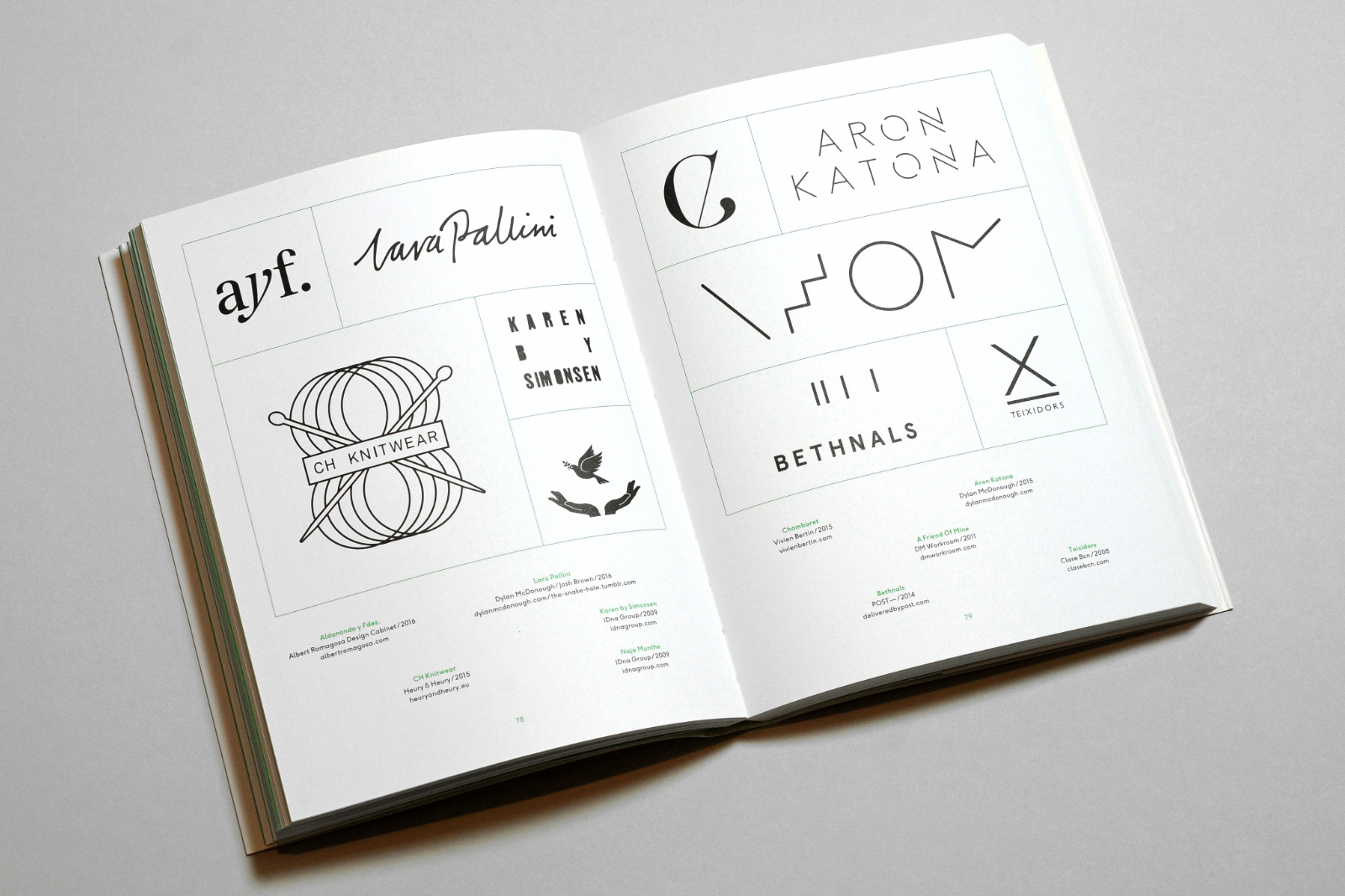 Double page d’Art Marks présentant le logo A Friend of Mine.